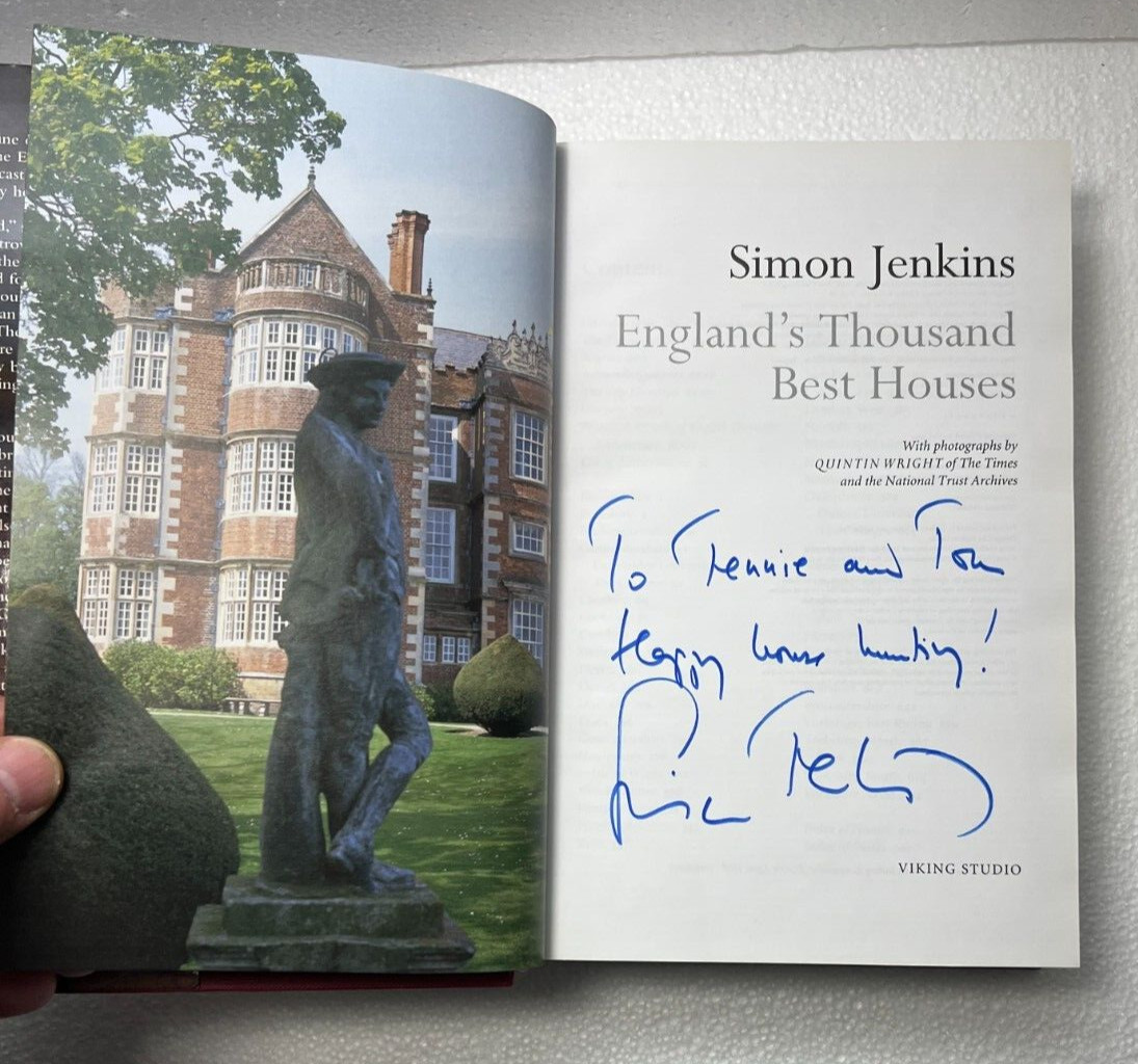 SIGNED: England's Thousand Best Houses - Simon Jenkins - Hardcover - Image 1