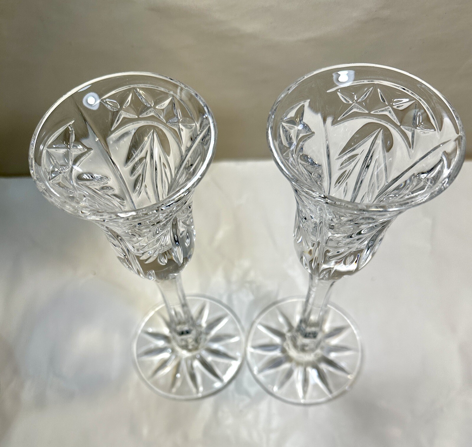 Royal Doulton Crystal Chelsea Heights 8” Candle Stick Holders - Set Of 2 - NWOT - Image 1