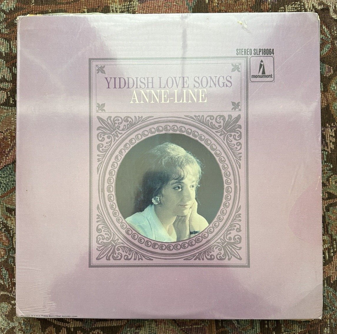 SEALED: Anne-Line – Yiddish Love Songs -  Monument – SLP18064 - Stereo