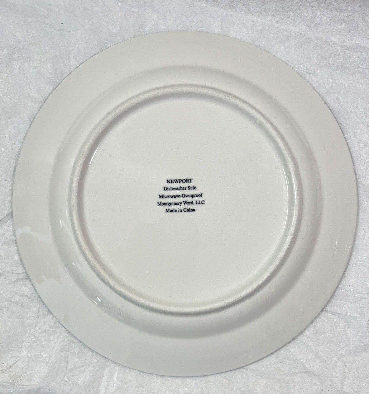 Montgomery Ward Newport Spongeware Dinner Plate 10 1/2" - Immaculate - Image 3