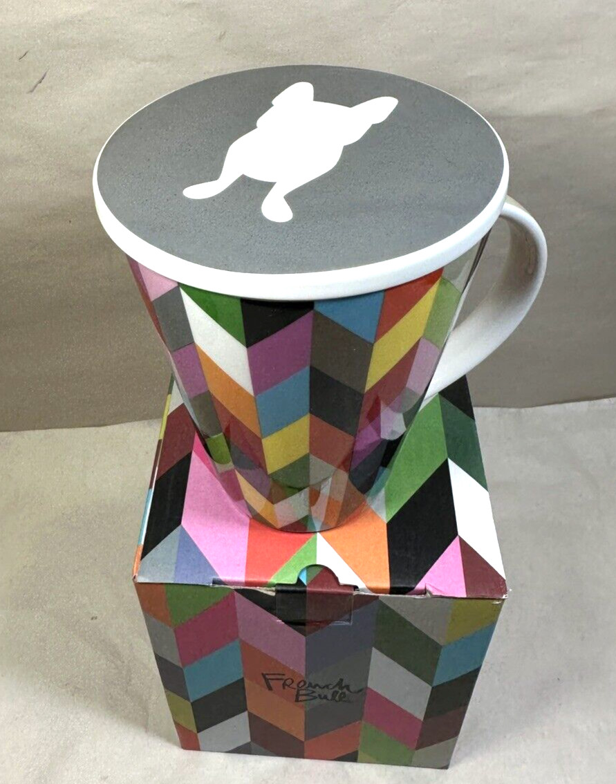 French Bull Retro Mug and Lid - Porcelain - New in Box - Image 11
