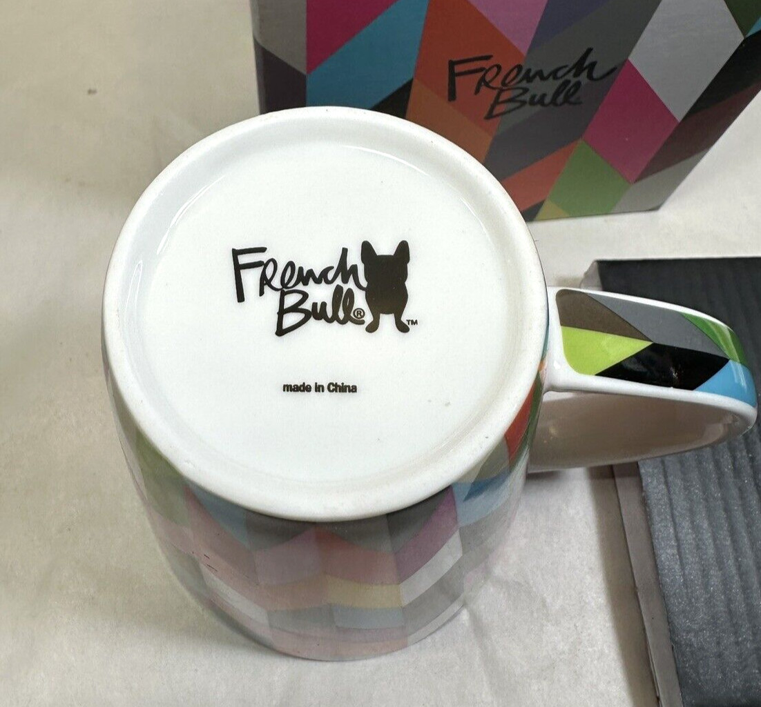 French Bull Retro Mug and Lid - Porcelain - New in Box - Image 3
