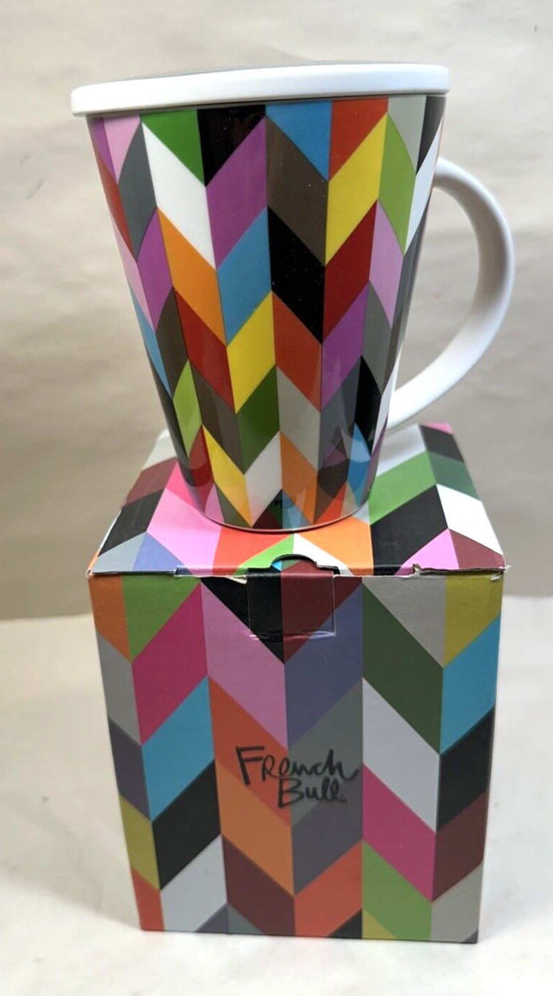 French Bull Retro Mug and Lid - Porcelain - New in Box - Image 6