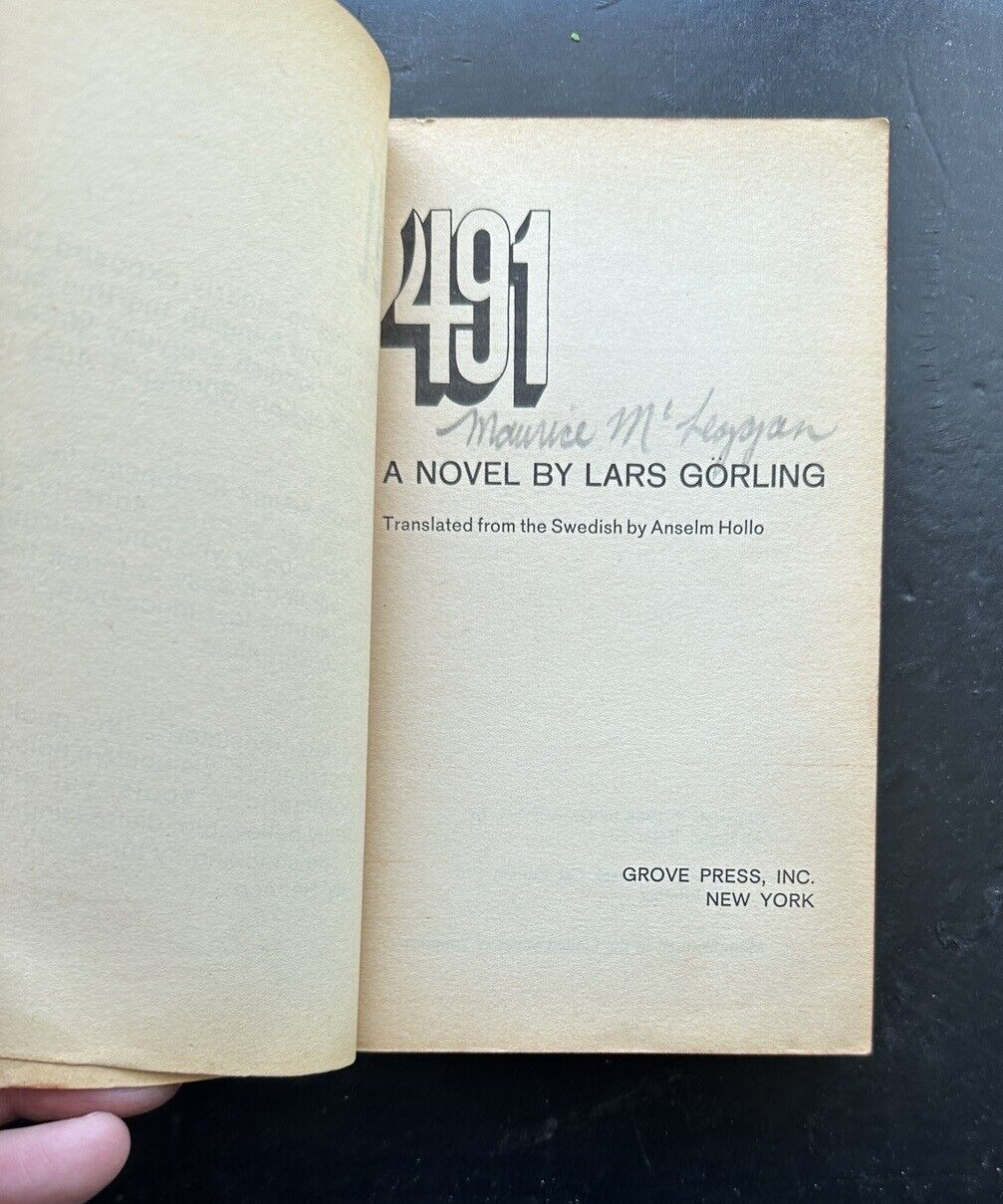 491 Lars Gorling Vintage 1967 First Black Cat Grove Press - Paperback - Image 1