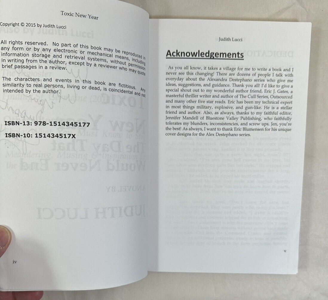 Toxic New Year: The Day That Wouldn't End - Judith Lucci - Signed by the Author - Image 2