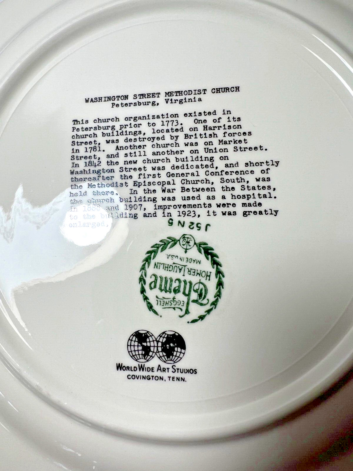 Washington Street Methodist Church Petersburg Virginia - Church Plate - WWArt - Image 3