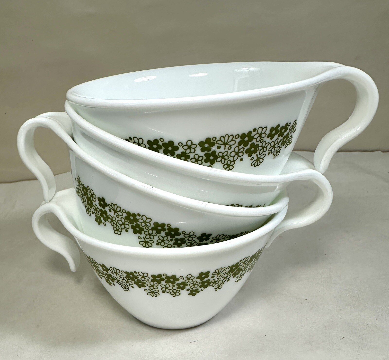 Corelle Spring Blossom Crazy Daisy 4 Hook Handle Tea Cups Vintage CorningWare - Image 2