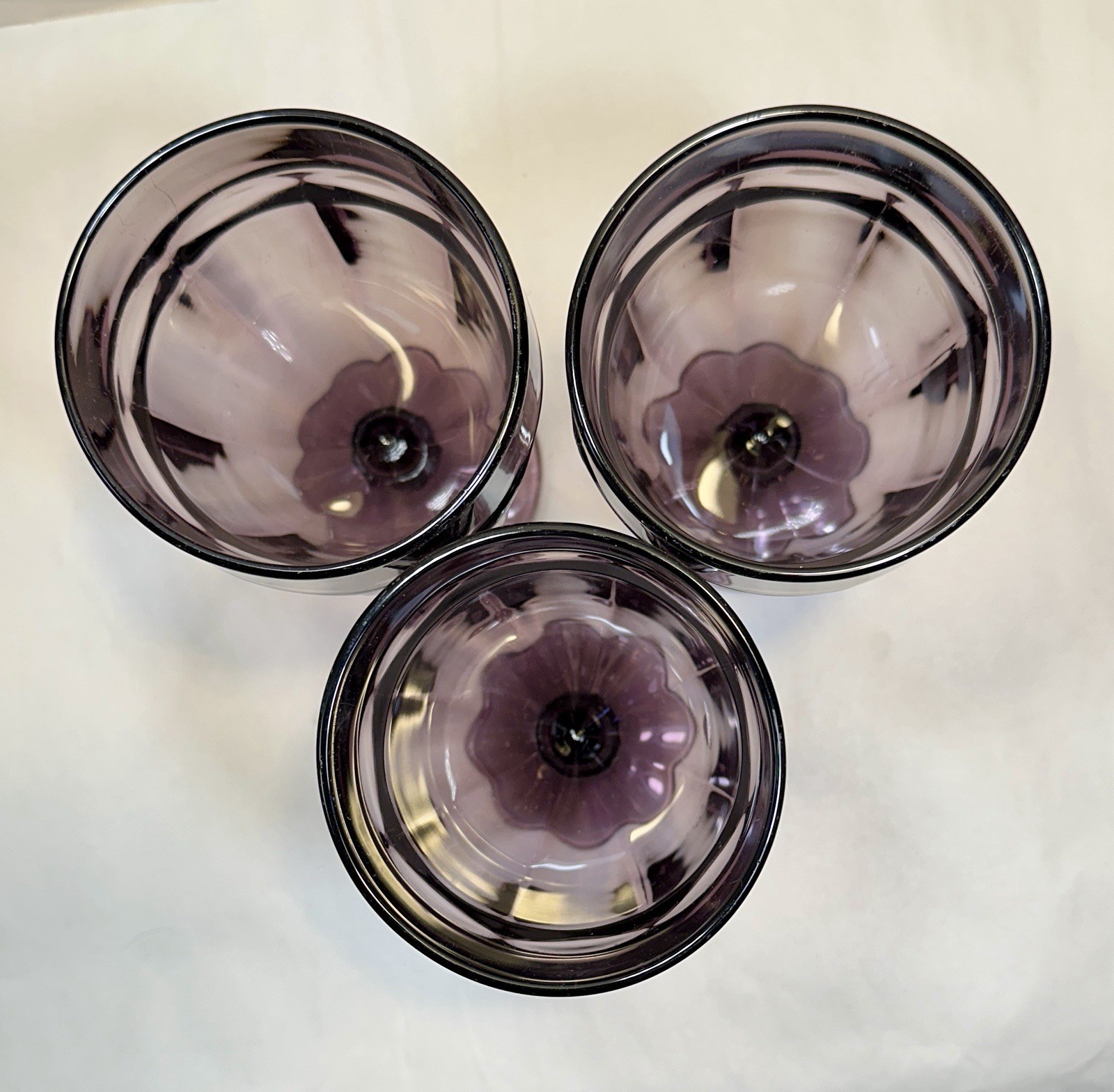 Libbey Gibraltar Duratuff Violet Iced Tea Glasses - Set of 3 - EUC - 6-7/8" - Image 1