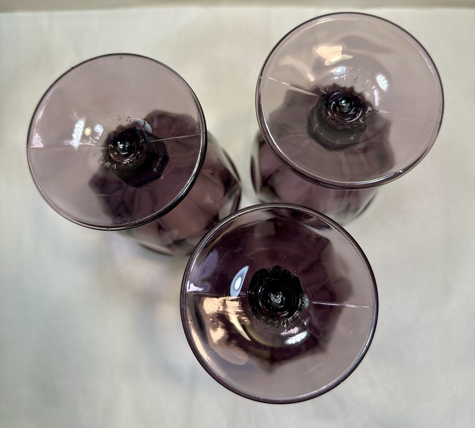 Libbey Gibraltar Duratuff Violet Iced Tea Glasses - Set of 3 - EUC - 6-7/8" - Image 3