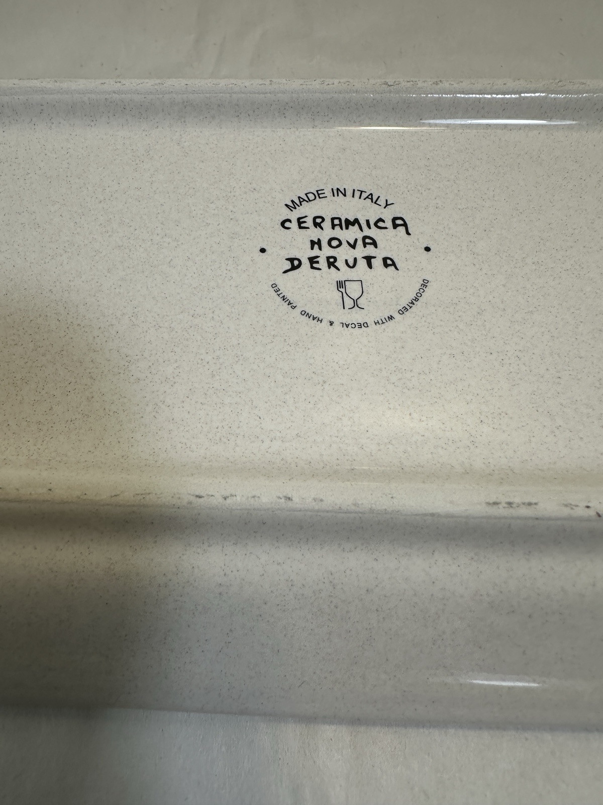 Ceramica Nova Deruta Serving Tray Dish Made in Italy Firenze Yellow Blue 12x4.5  - Image 4