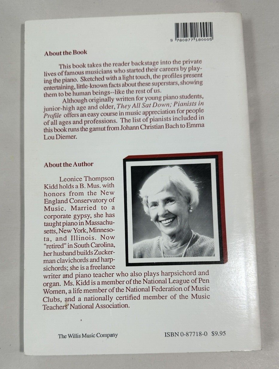 They All Sat Down: Pianists in Profile - Leonice Thompson Kidd - Image 1