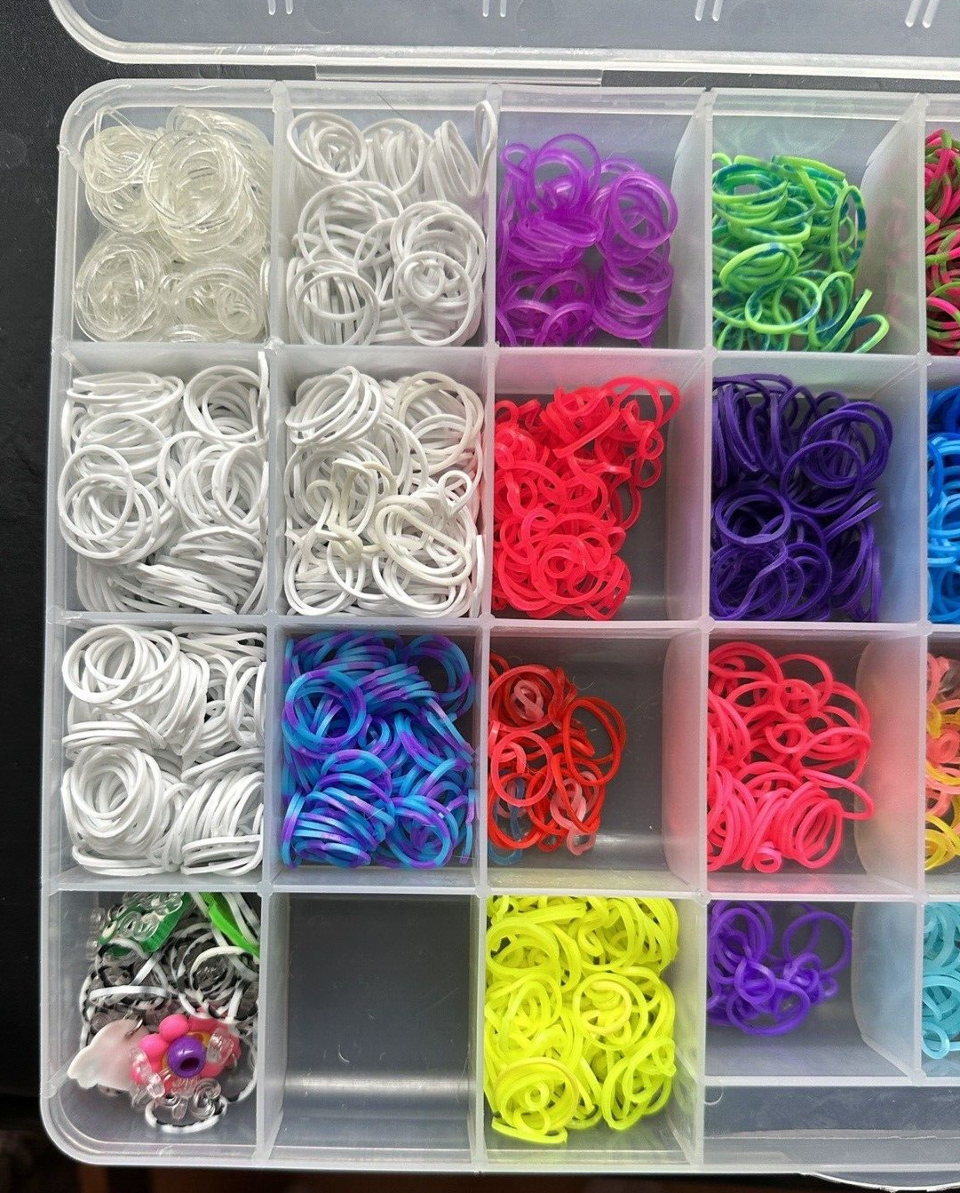 Rainbow Loom Rubber Bands - Hundreds of Brand New, MultiColor in Compartment Box - Image 6