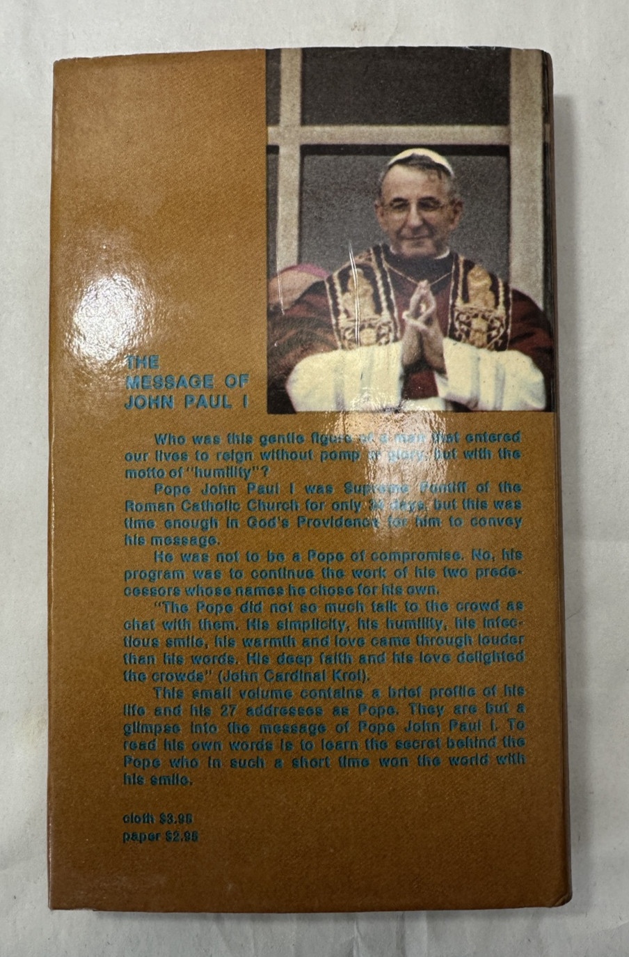 The Message Of John Paul I by the Daughters of St. Paul (1978, Hardcover) - Image 6