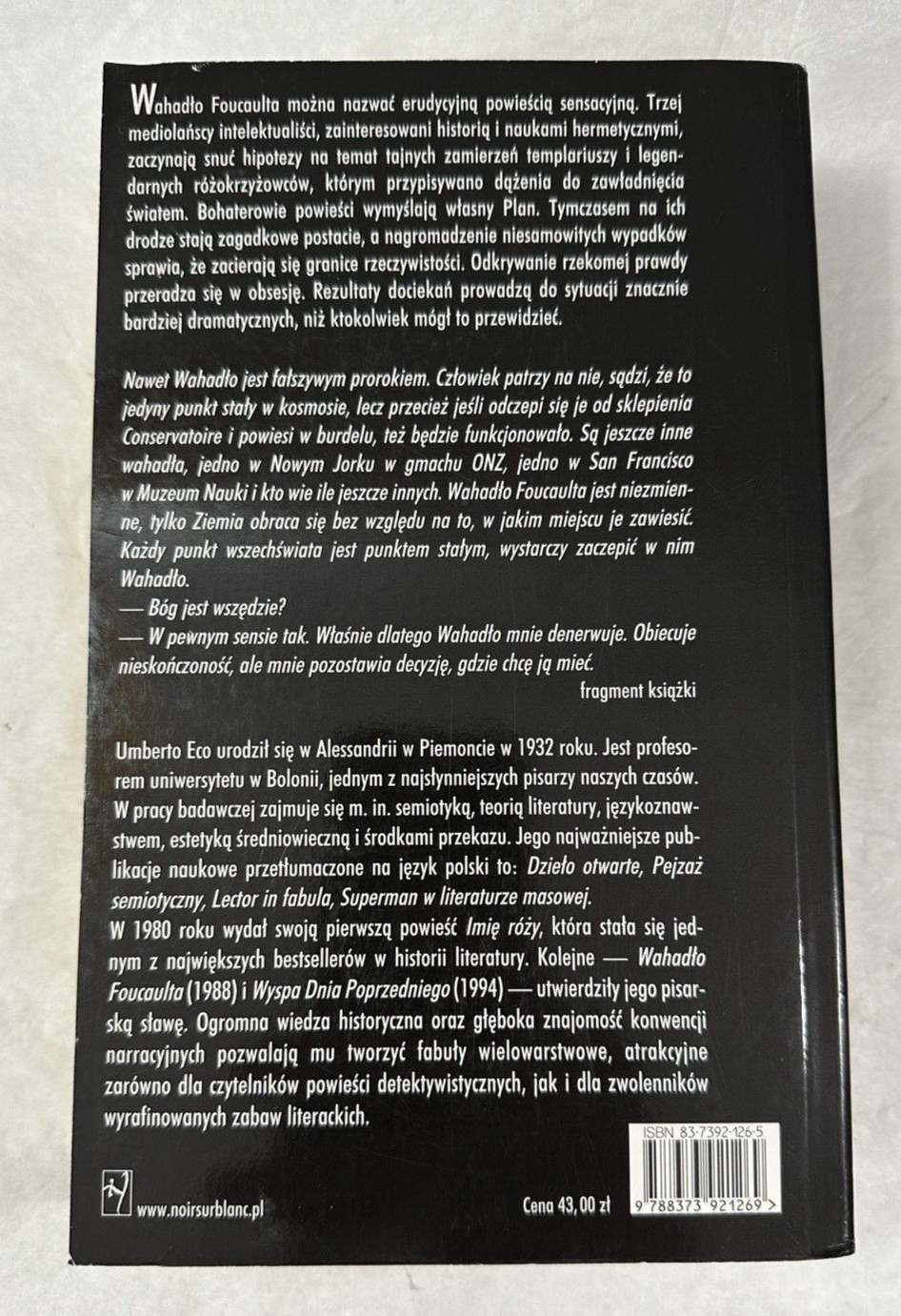 Wahadło Foucaulta (Foucault's Pendulum) - Polish Edition - Umberto Eco - Image 7