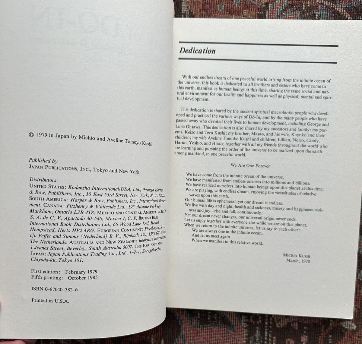 The Book of Do-In Exercise for Physical Spiritual Development, Michio Kushi 1979 - Image 1
