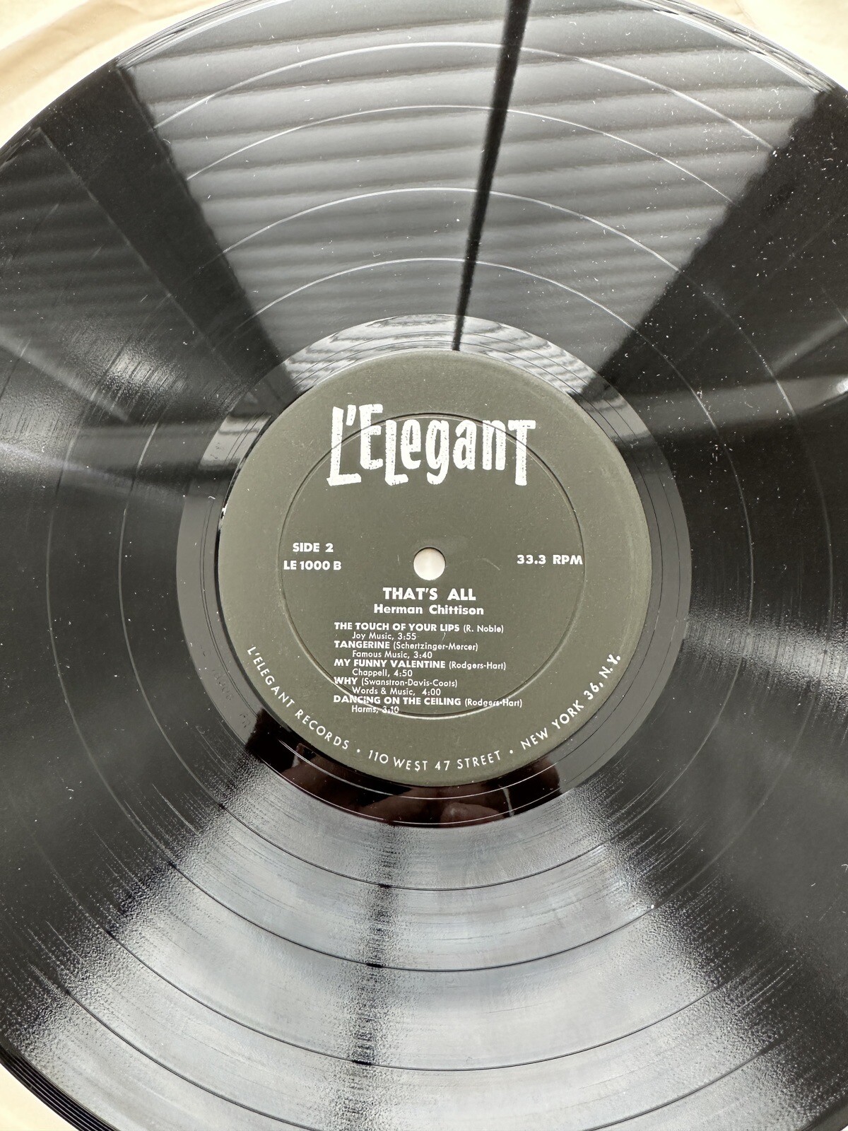 HERMAN CHITTISON - That's All! -- L'Elegant LE 1000 - Image 2