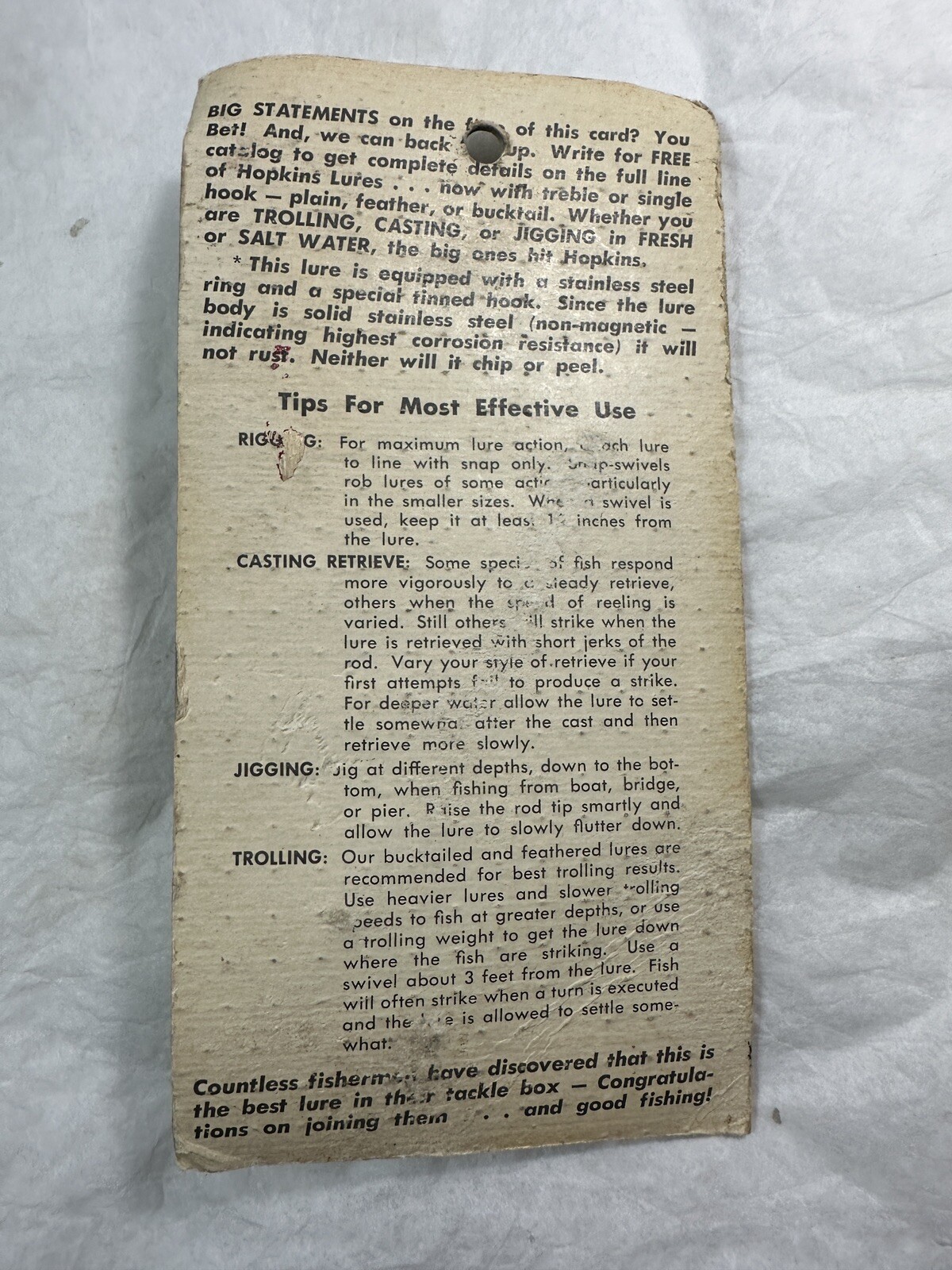 Hopkins 3 1/4 Oz.  #4H  No = Eql Triple Hook Lure and Ring - Image 1