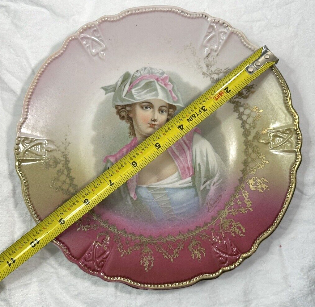 Vintage German Blenheim China Portrait Wall Plate - 9 1/2 Inches - Image 2