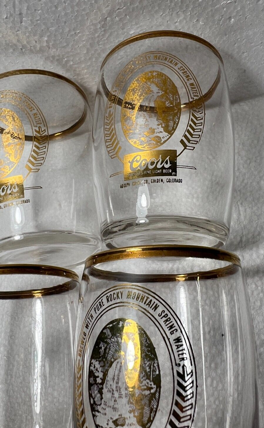 Set of Four (4) Vintage Small Coors Glasses 3.25" Tumbler Beer - Image 3