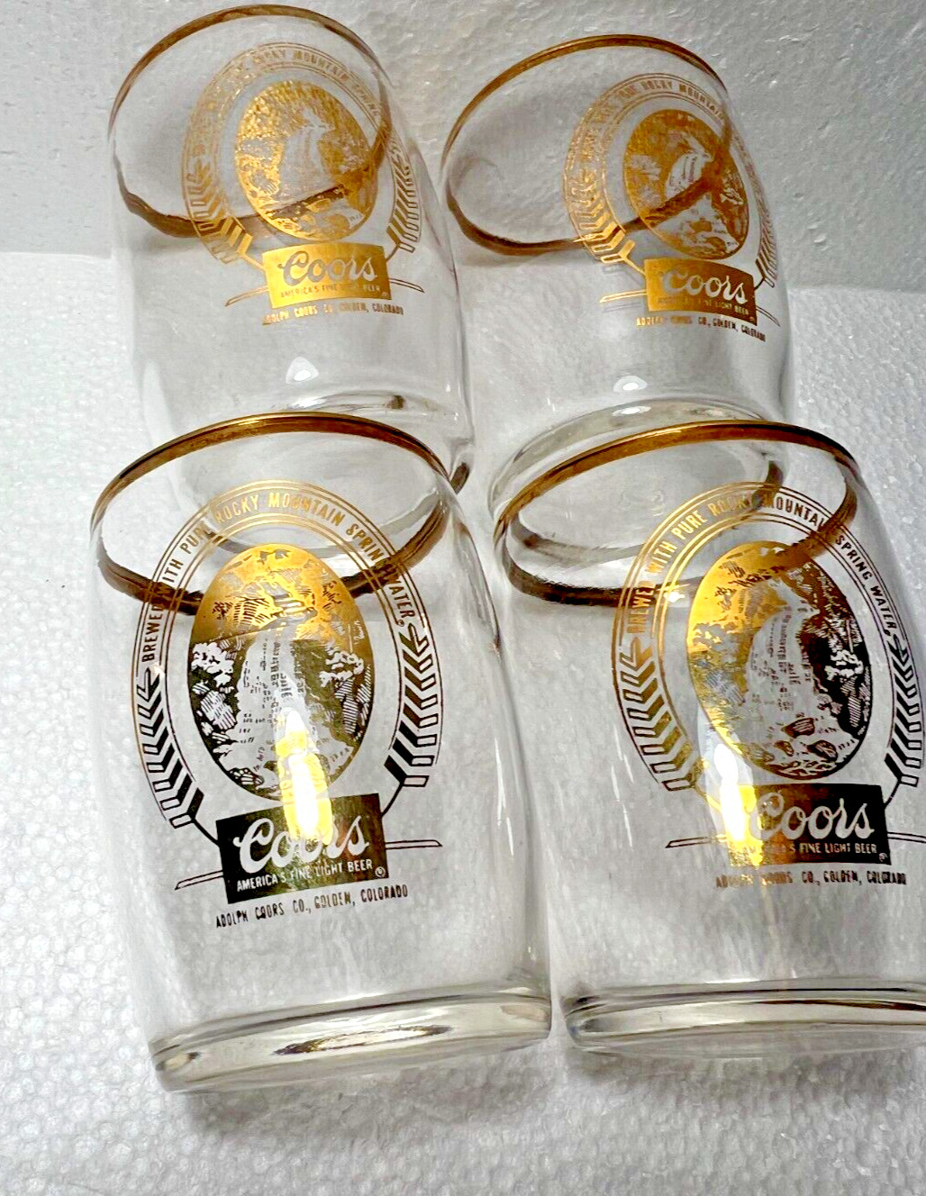 Set of Four (4) Vintage Small Coors Glasses 3.25" Tumbler Beer - Image 4