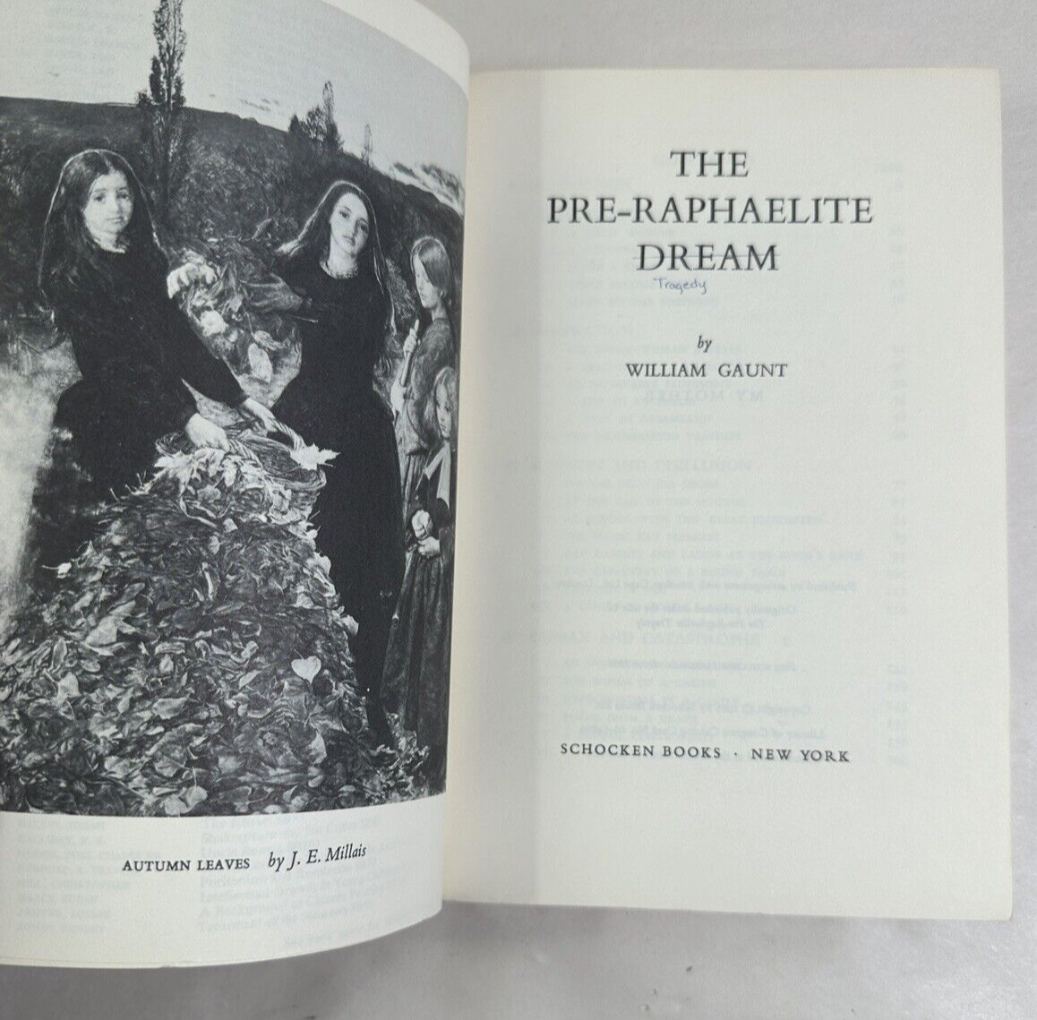 The Pre-Raphaelite Dream by William Gaunt 1966 1st PB Edition Schocken Books - Image 1