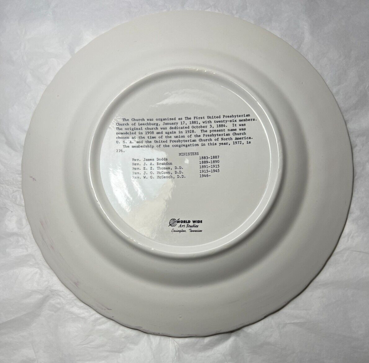 Calvary United Presbyterian Church, Leechburg PA - Church Plate - World Wide Art - Image 3