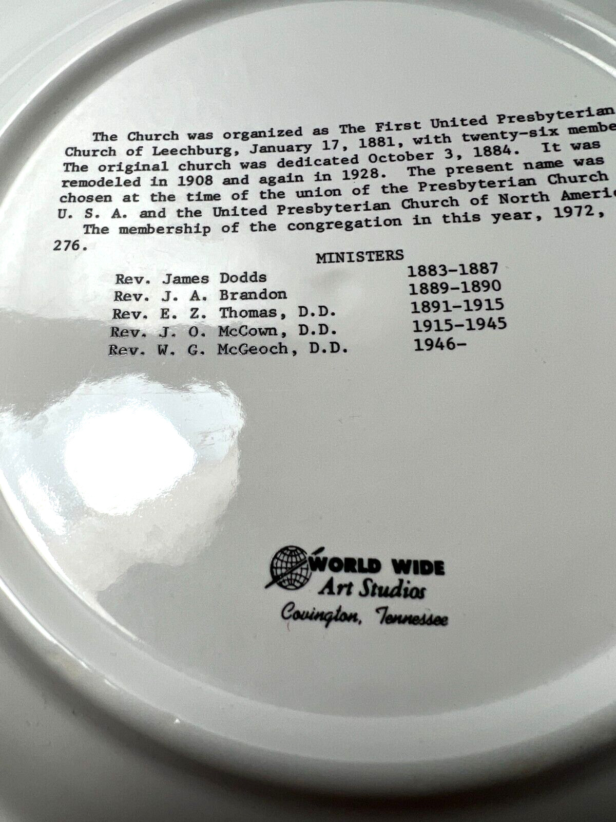 Calvary United Presbyterian Church, Leechburg PA - Church Plate - World Wide Art - Image 4