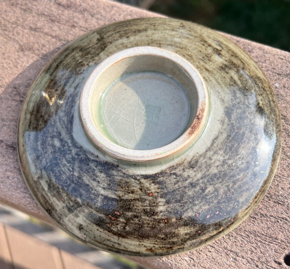 Gold Horse Somayaki Double-Wall Soma Ware Crackle Glaze Cup and Saucer - Image 4