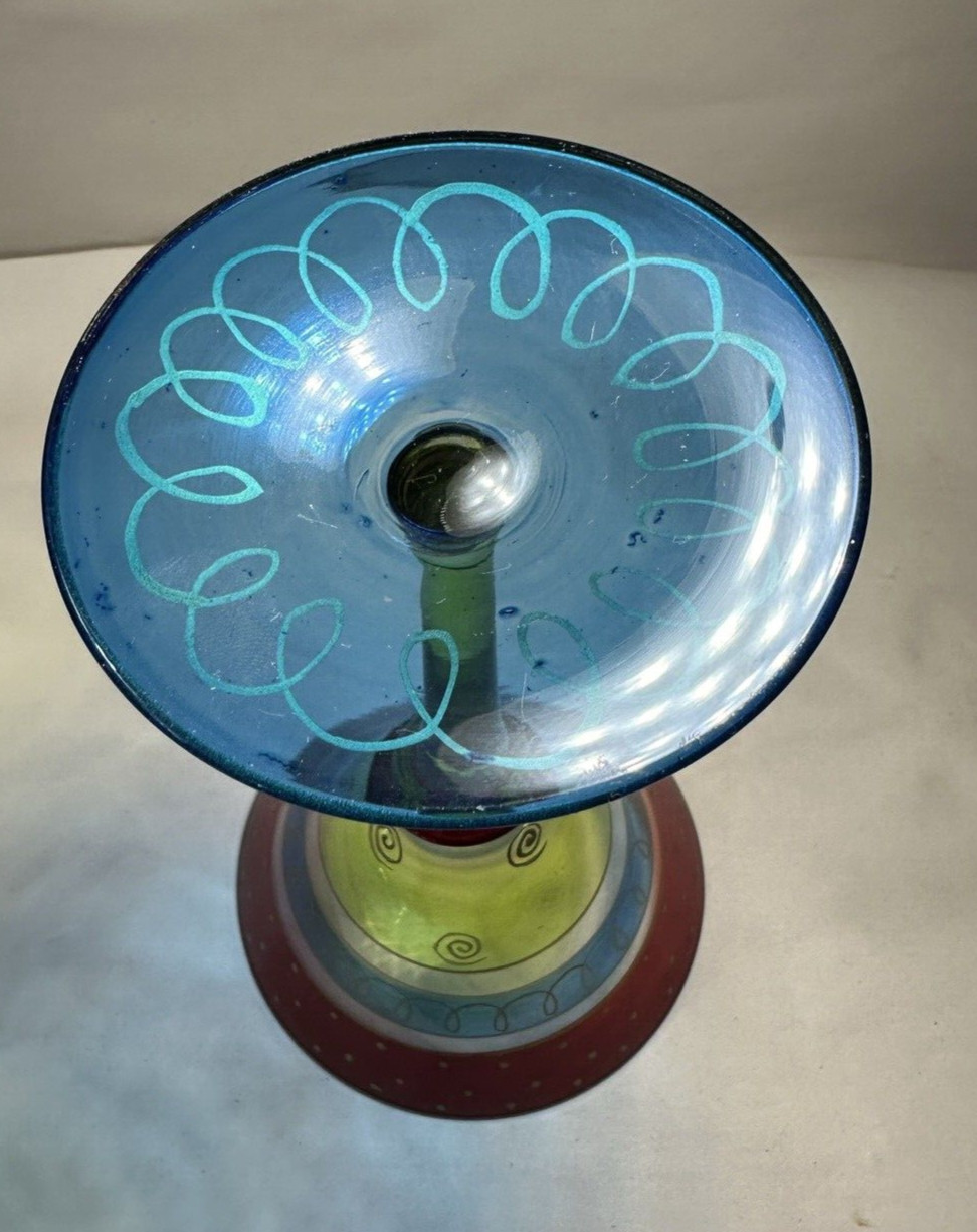 Pier 1 Festive Stripe Martini Glass - Immaculate - Image 4