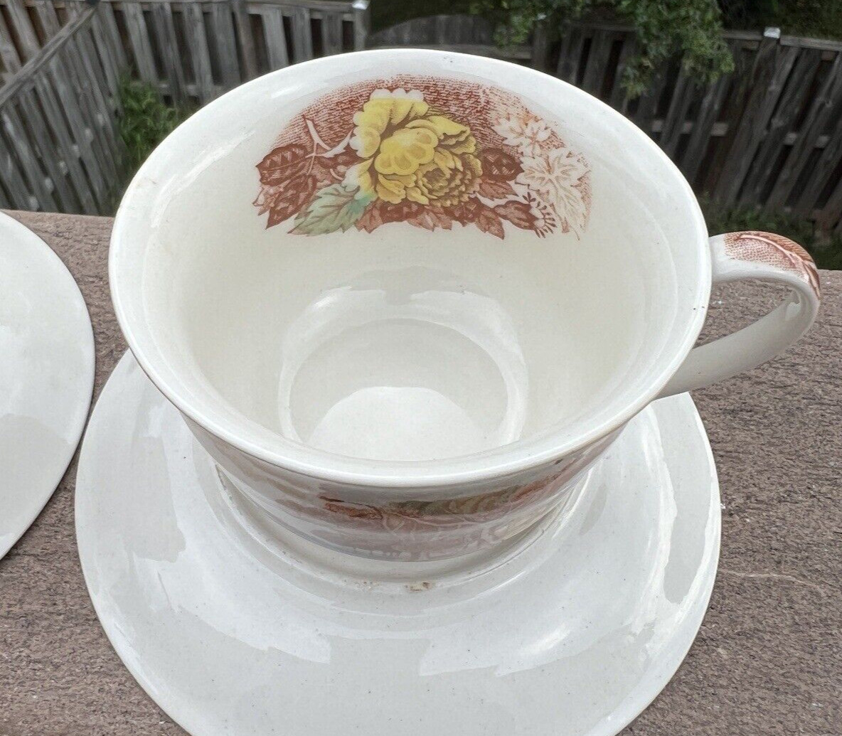 Two Vintage Nasco Mountain Wood-land Woodland Tea Cups / Saucers - Japan - Image 11