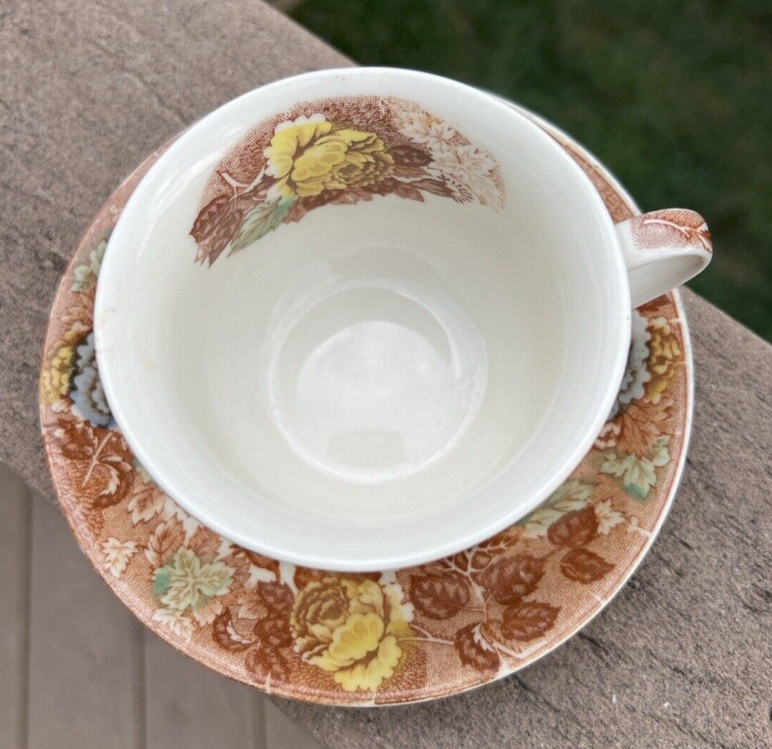 Two Vintage Nasco Mountain Wood-land Woodland Tea Cups / Saucers - Japan - Image 6