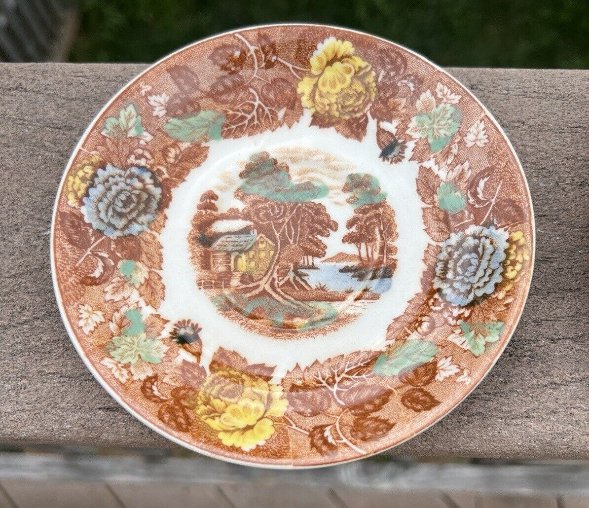 Two Vintage Nasco Mountain Wood-land Woodland Tea Cups / Saucers - Japan - Image 8