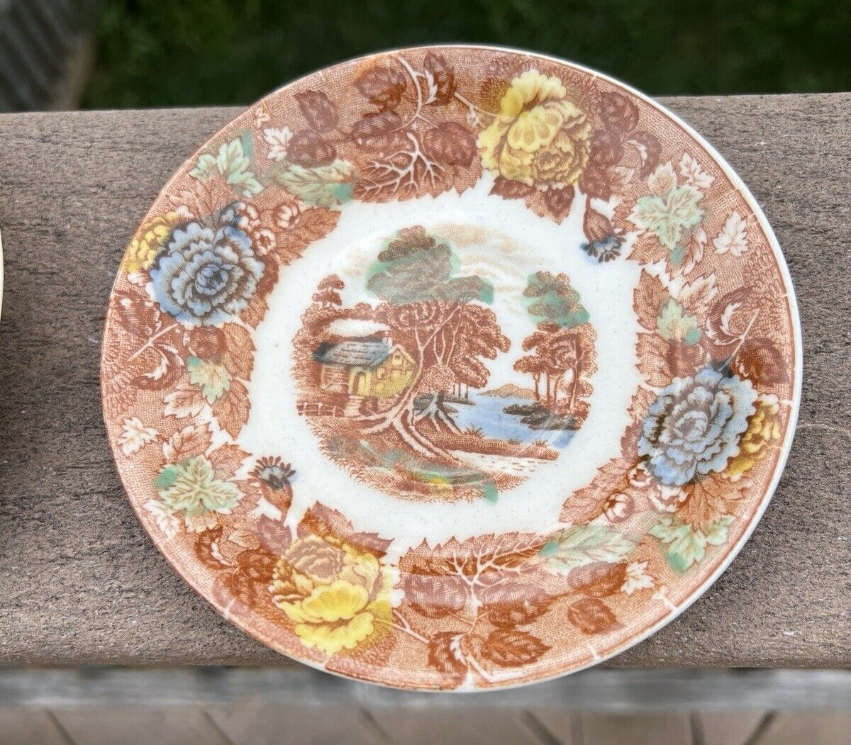 Two Vintage Nasco Mountain Wood-land Woodland Tea Cups / Saucers - Japan - Image 9