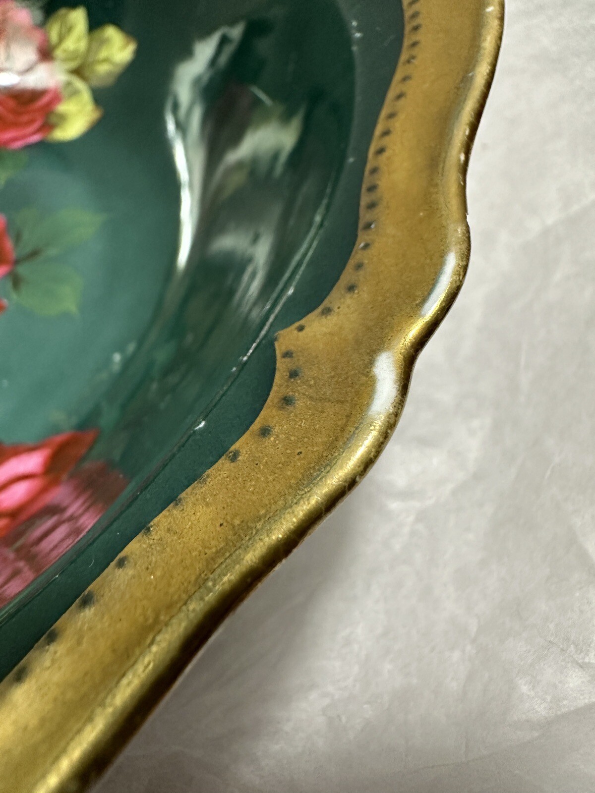 O&EG Royal Austria Rose Dubarry Large Rose Flowers Bowl - 9 inches - 1889-1918 - Image 7