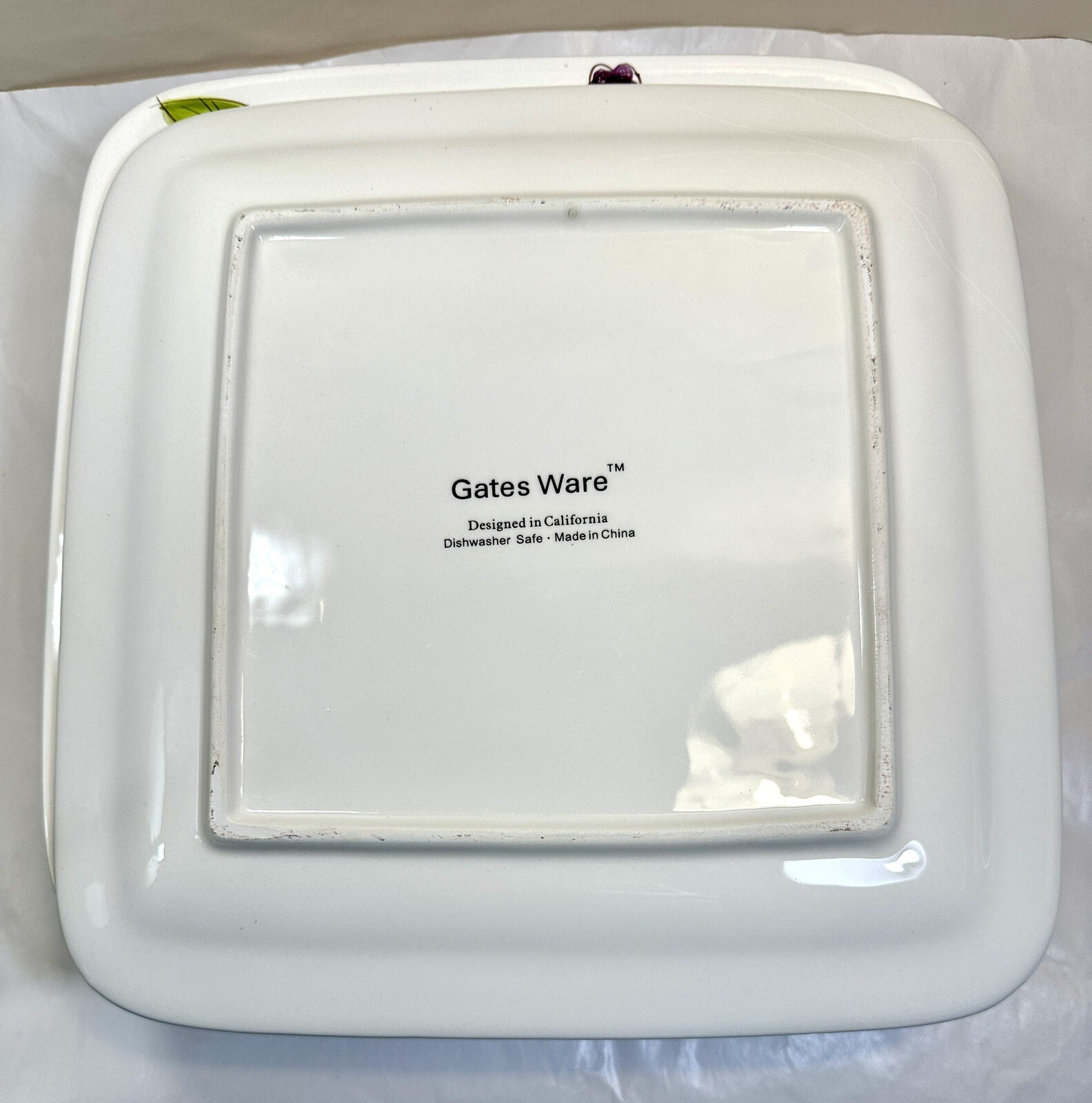 Set of Two (2) GatesWare By Laurie Gates  10-1/2" Floral Dinner Plates NOS - Image 3