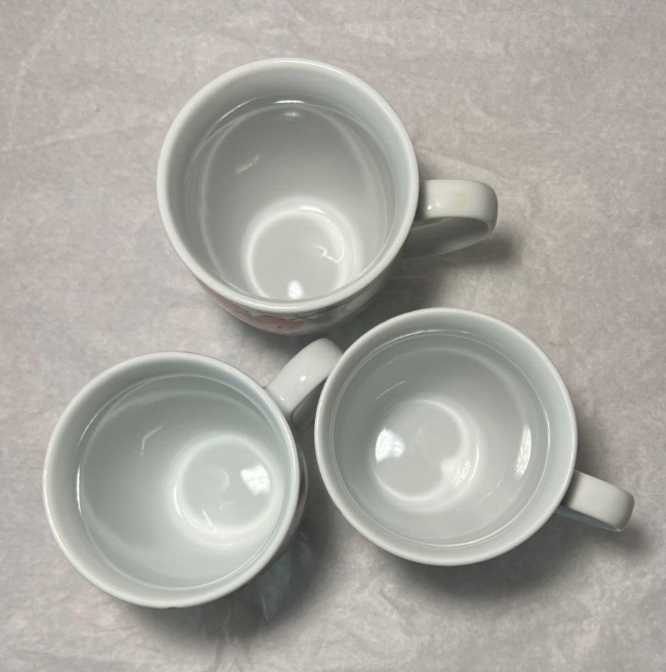 Gallery White Red Flower Coffee Mugs - Set Of 3 - Image 2