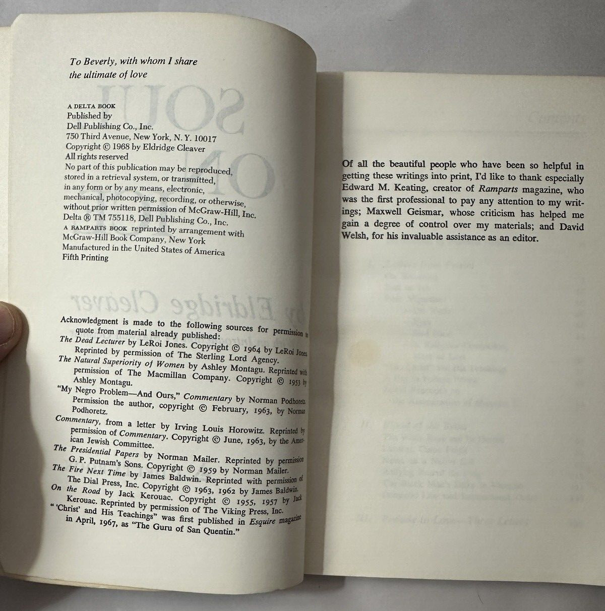 Eldridge Cleaver- SOUL ON ICE - 1968 Delta Paperback - Image 1