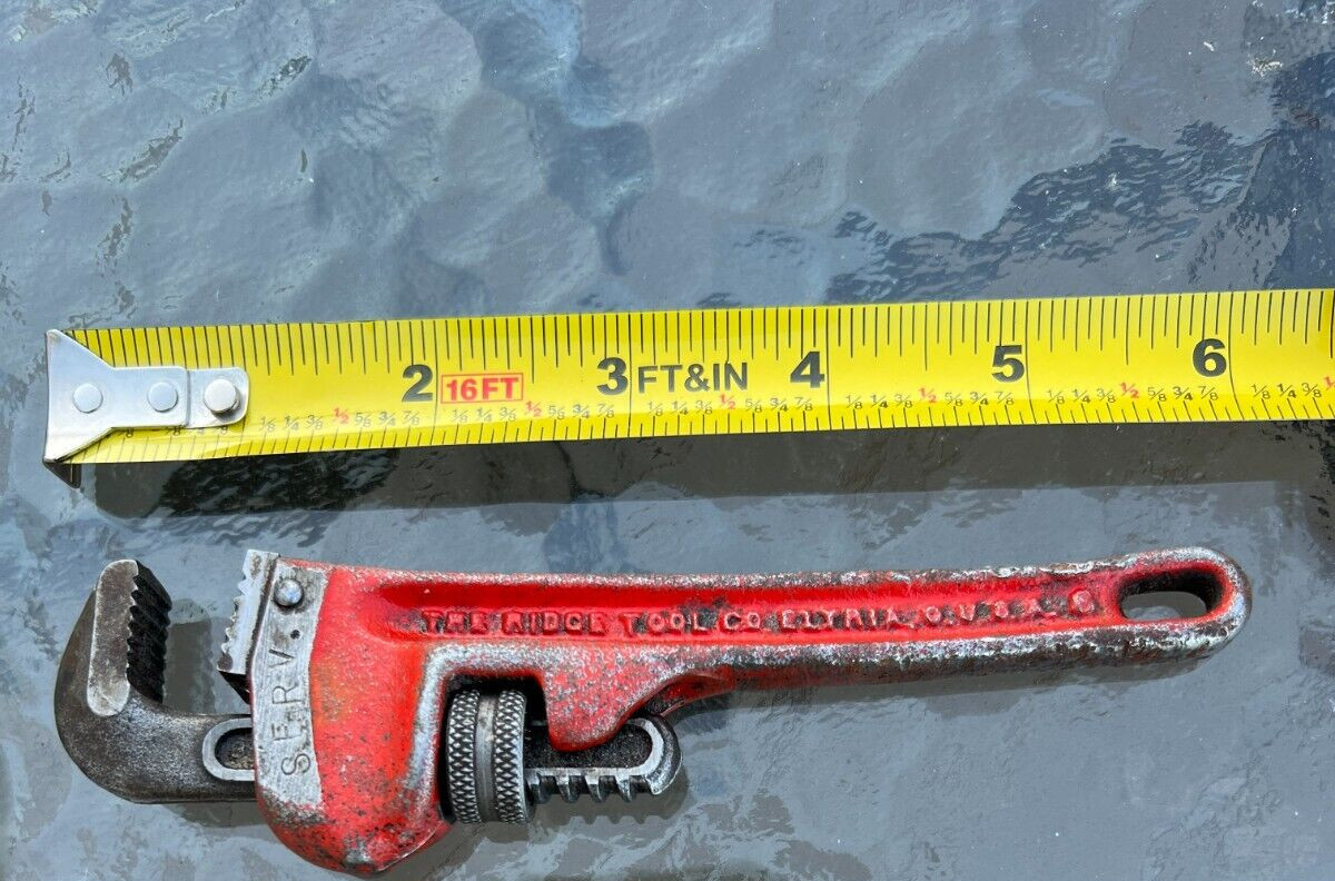 Vintage Rigid 6-inch Pipe Wrench - The Ridge Tool Co. Elyria O. USA - Image 1