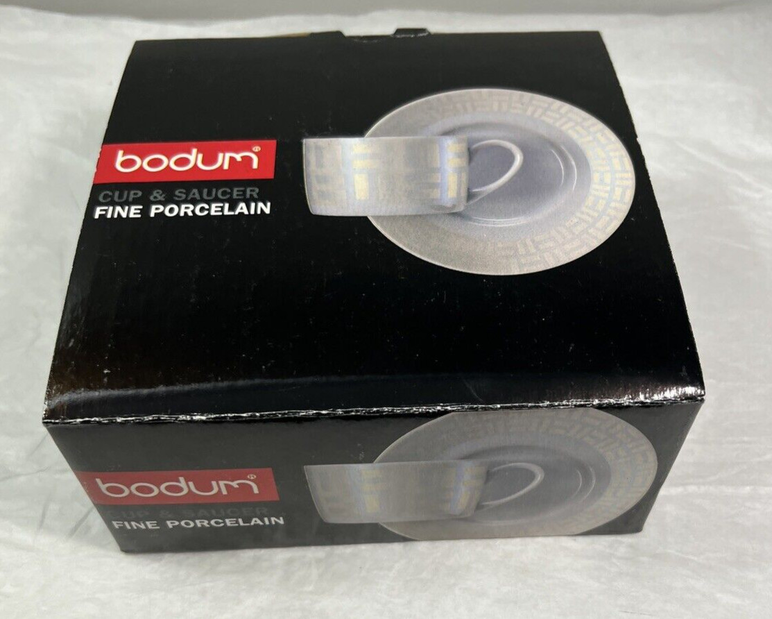 Bodum Fine Porcelain Cup and Saucer - New in Box - Image 1