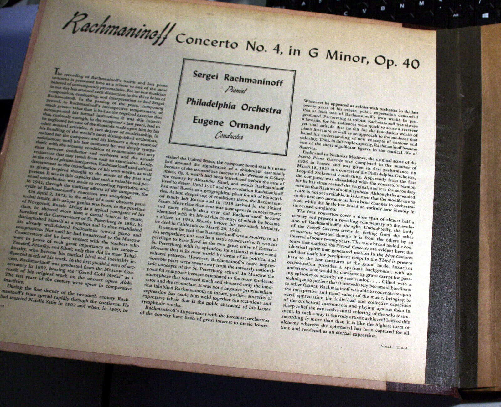 Rachmaninoff Plays Concerto 4 - Eugene Ormandy - 78 rpm - Image 5