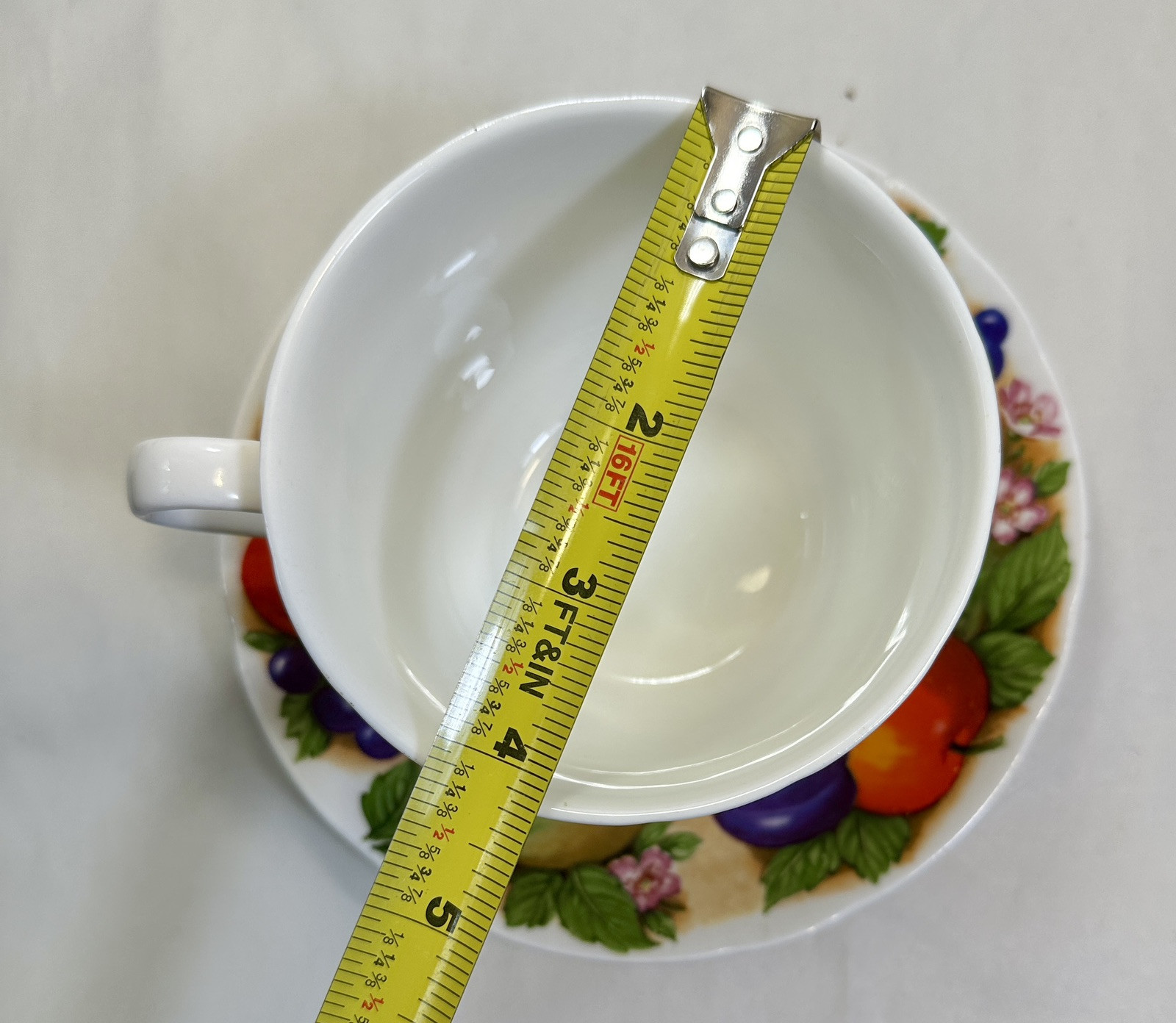 Roy Kirkham Orchard Large Breakfast Cup & Saucer Fine Bone China England 1991 - Image 5