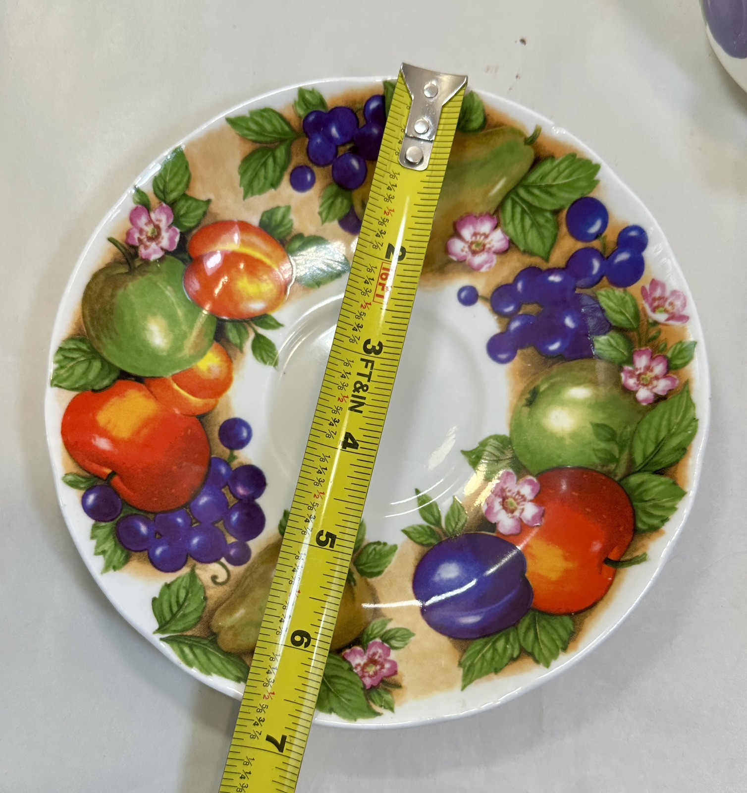 Roy Kirkham Orchard Large Breakfast Cup & Saucer Fine Bone China England 1991 - Image 6