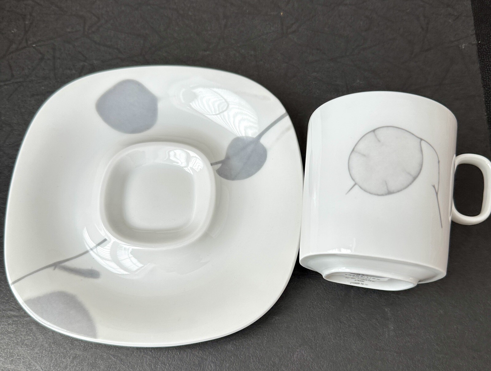 Five (5) Block Langenthal Switzerland Transition Shadows Cup /Saucers - UNUSED - Image 1