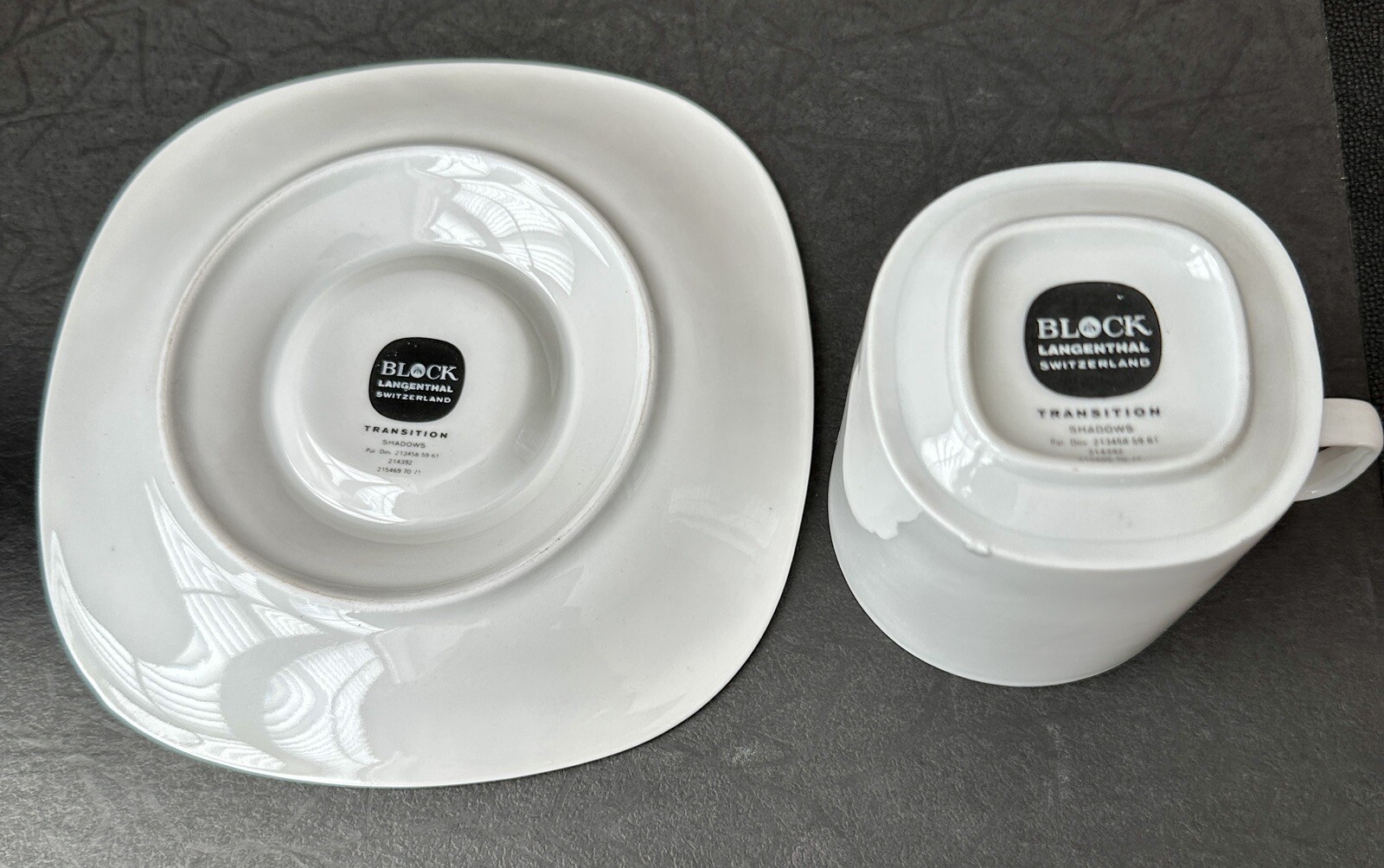 Five (5) Block Langenthal Switzerland Transition Shadows Cup /Saucers - UNUSED - Image 10