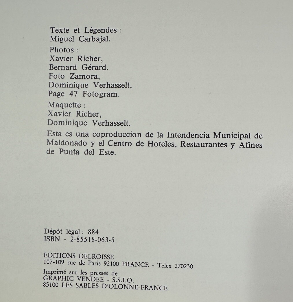 Punta del Este, Uruguay - Miguel Carbajal, Xavier Richer - Editions Delroisse - Image 1