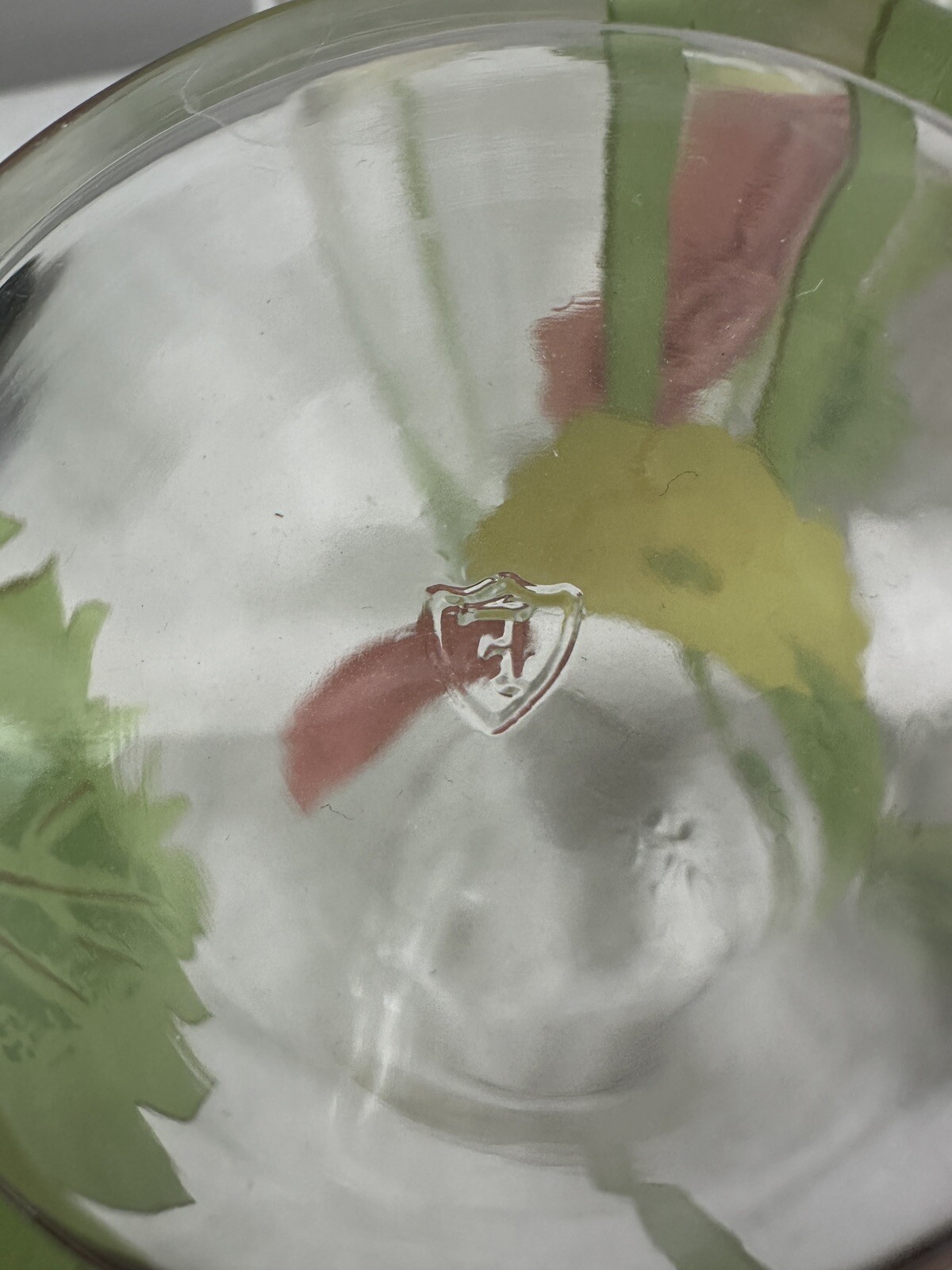 Vintage Federal Glass Floral Poppies Set of 6 Drinking Glasses - Immaculate - Image 1