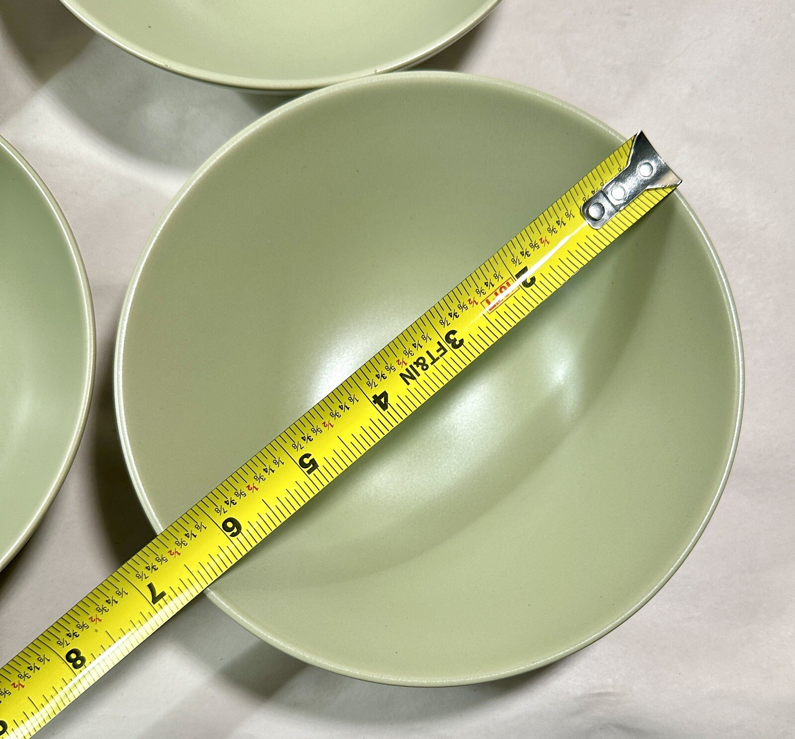 Four (4) Ikea Green Light Sage Matte Soup / Salad Bowls 10866 - 2.5” Deep - Image 2