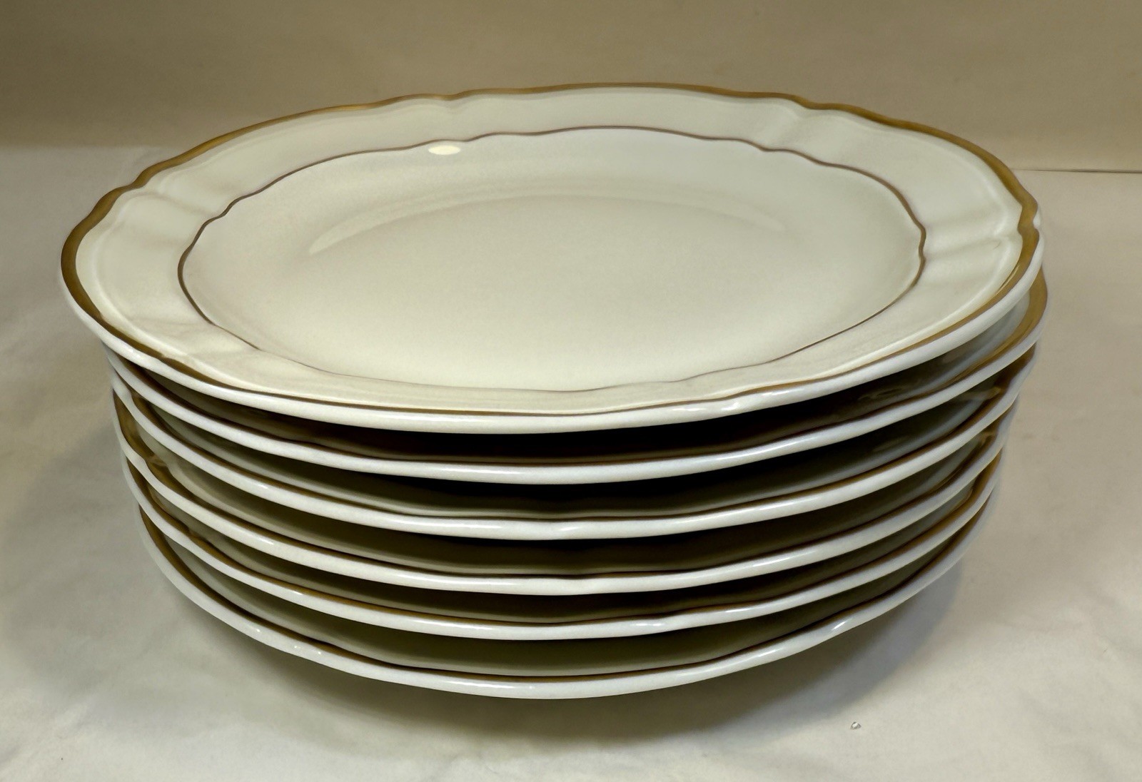 One Bernardaud Limoges 6-1/4" Side Plate - White w Gold Trim - New Old Stock - Image 3