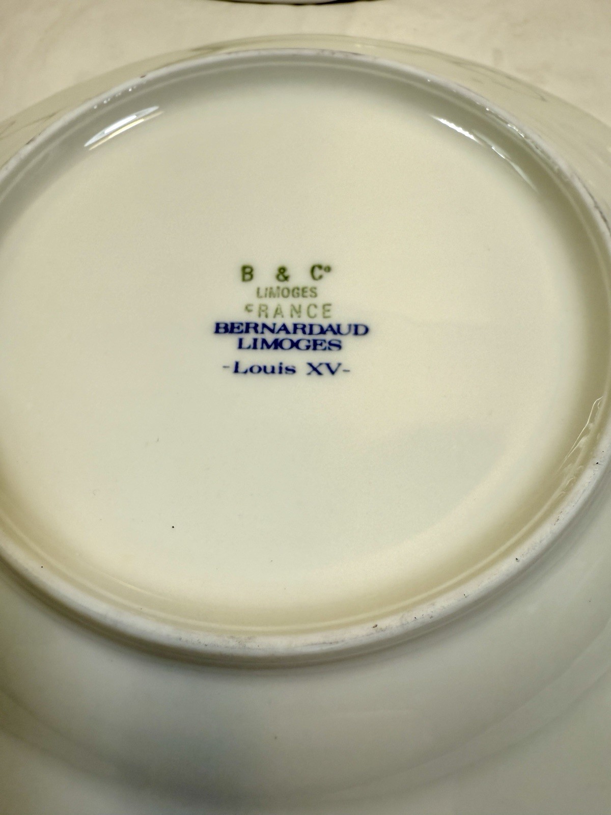 One Bernardaud Limoges 6-1/4" Side Plate - White w Gold Trim - New Old Stock - Image 4