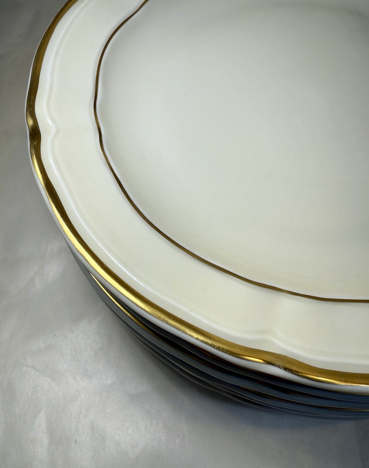 One Bernardaud Limoges 6-1/4" Side Plate - White w Gold Trim - New Old Stock - Image 6